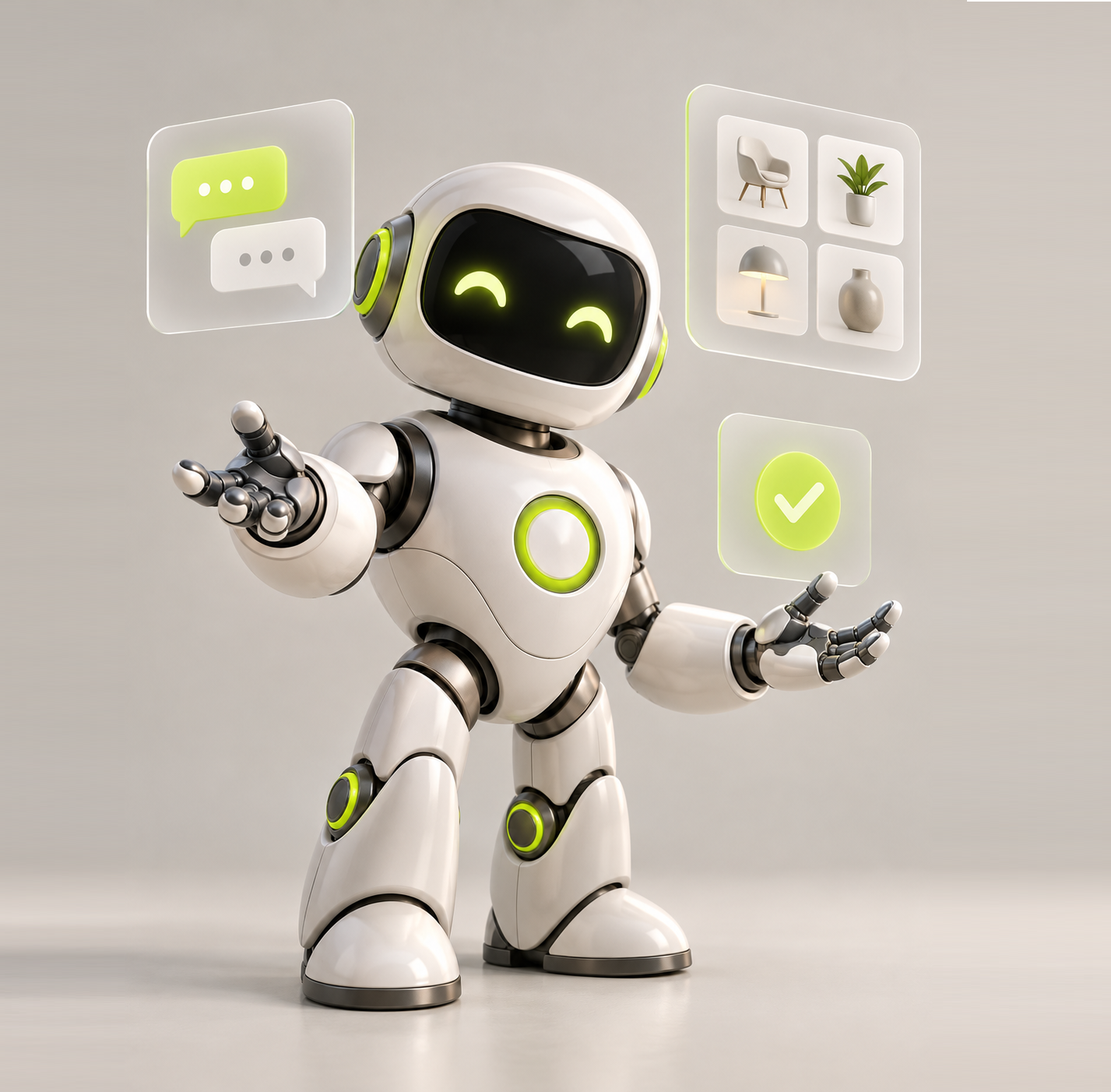 Asistente virtual de Gecko Bot con herramientas de chat y catálogo